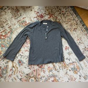 Madewell Waffle Knit Henley - Long Sleeve